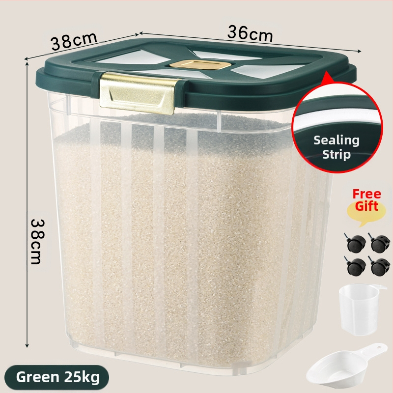 Didelės talpos ryžių kibiras namų virtuvei, atsparus vabzdžiams ir drėgmei, sandari, prieinama prabangi ryžių laikymo dėžė, ryžių miltų ir grūdų laikymo dėžė