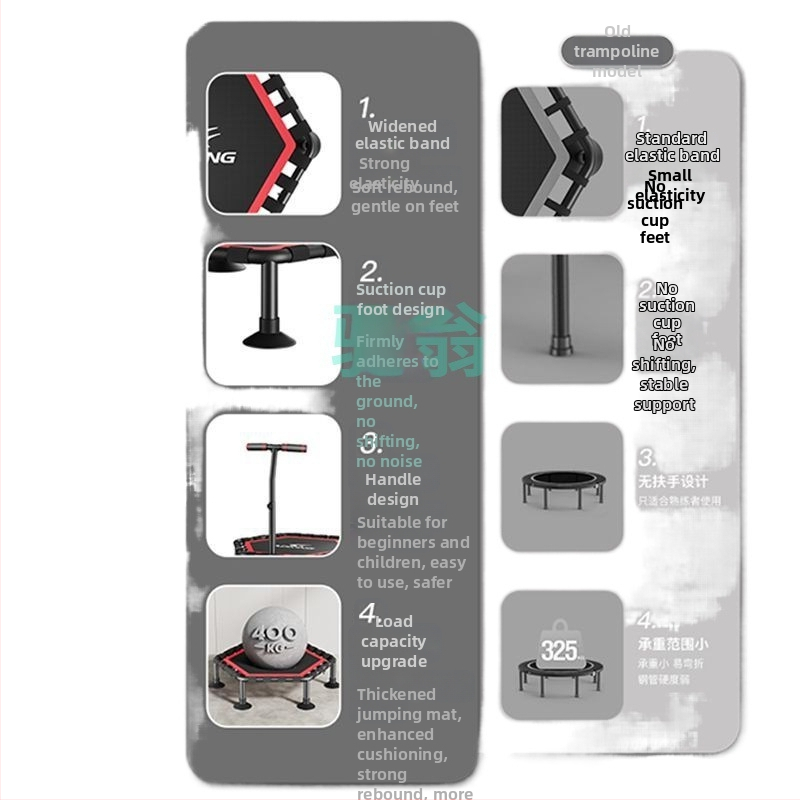 Xsz batuut täiskasvanutele lastele siseruumides hüppevoodi jõusaal täiskasvanud lastele hõõrumisvoodi kaalulangus fitness