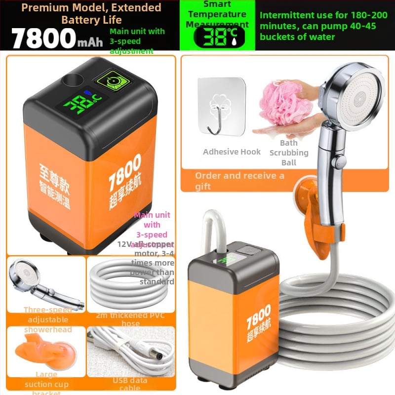 Pistikupesavaba maapiirkonna lihtne duššidušš ehitusplatsil välistingimustes üliõpilaste ühiselamu vannitoa artefaktiga laetav majapidamisdušš