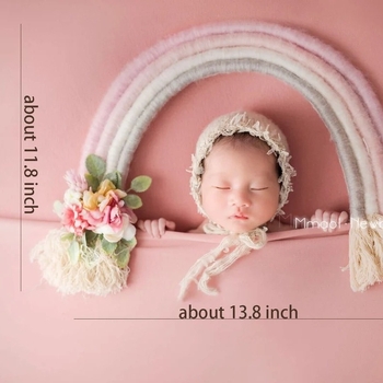 Mežģīņu varavīksnes dekors jaundzimušo fotografēšanai, bērnu fotografēšanas aksesuāri, mazuļa istabas sienas dekorācijas dārgums