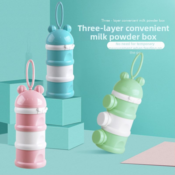 Κουτί αποθήκευσης βρεφικής τροφής, κουτί σνακ, τρία διαμερίσματα, περιστρεφόμενο κουτί γάλακτος σε σκόνη, περιστρεφόμενο διαμέρισμα αποθήκευσης γάλακτος σε σκόνη, διαμέρισμα γάλακτος σε σκόνη