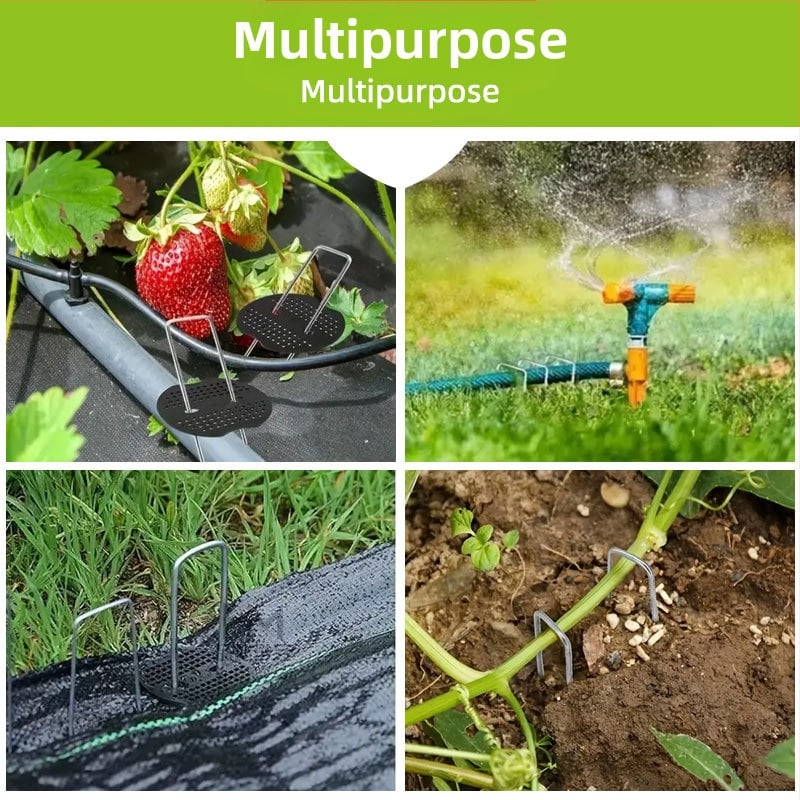 U-образни пирони за земя 15 см пластмасово уплътнение пирони за трева градински палатки ветроустойчиви пирони поцинковани фиксирани пирони пирони за земя от плат, устойчиви на трева