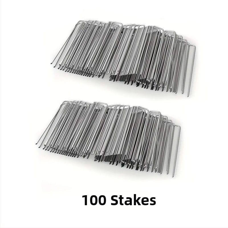 U formos įžeminimo vinys 15 cm plastikinės tarpinės vejos vinys sodo palapinei, vėjui atsparios vinys, cinkuotos fiksuotos vinys, žolei atsparios medžiaginės įžeminimo vinys