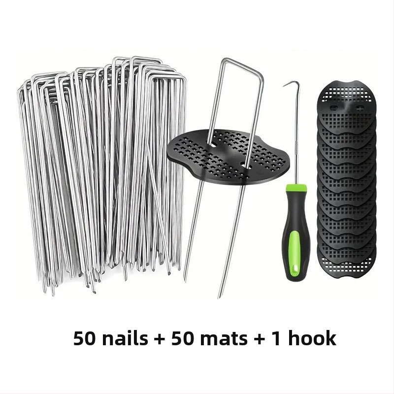 U formos įžeminimo vinys 15 cm plastikinės tarpinės vejos vinys sodo palapinei, vėjui atsparios vinys, cinkuotos fiksuotos vinys, žolei atsparios medžiaginės įžeminimo vinys