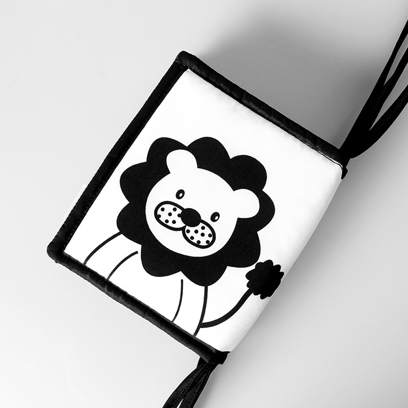 Nova crno-bijela serija knjiga za krevetić, knjiga za rano obrazovanje za bebe, knjiga za krevetić, beba ne može tear bite