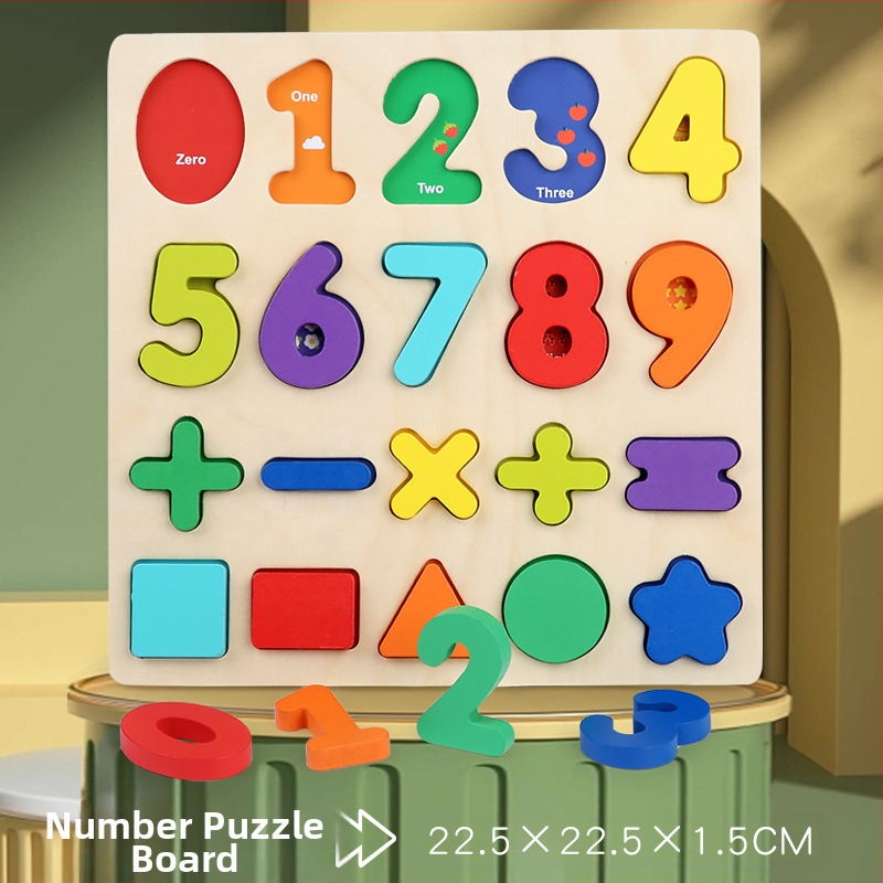 Pārrobežu vairumtirdzniecības trīsdimensiju koka puzle digitālās formas burtu puzle mazuļu apgaismības agrīnās izglītības bērnu izglītojošās rotaļlietas