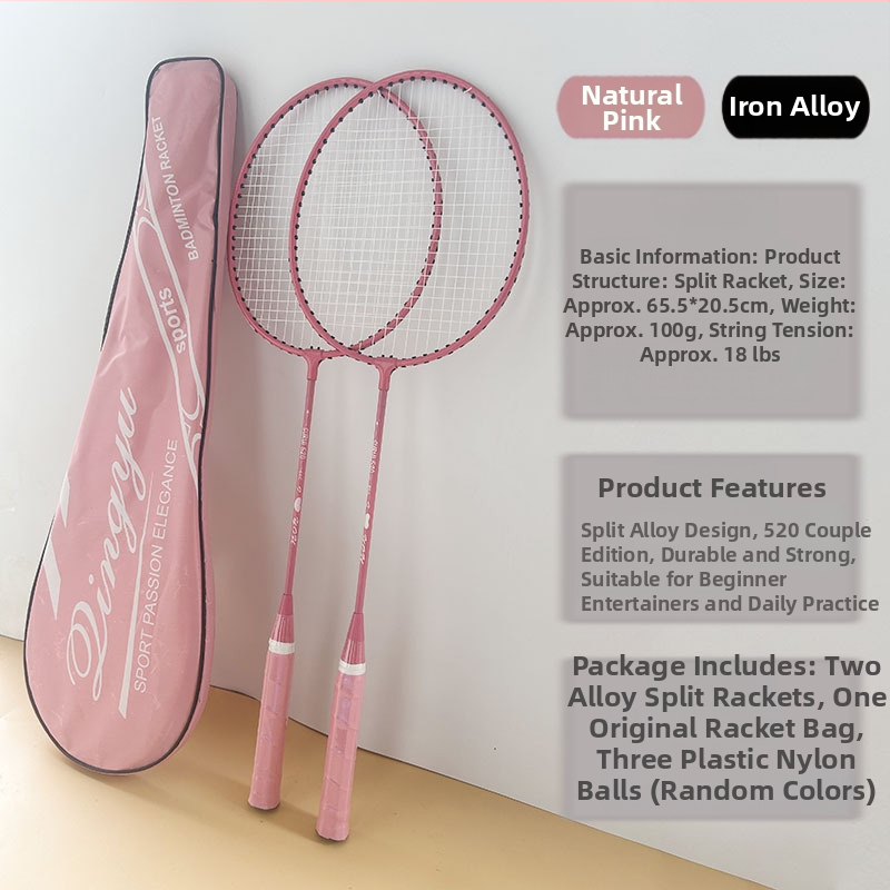 Badmintono raketės kostiumas suteikia tris kamuoliukus jaunimui, šeimos pramogoms, pagrindinėms treniruotėms ir raketės rinkiniui.