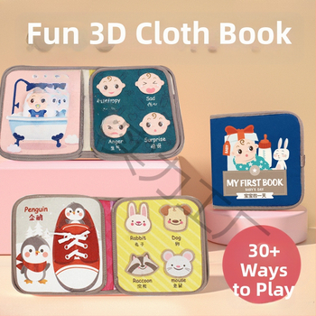 Atsparus ašaroms medžiaginis sąsiuvinis, plaunamas medžiaginis sąsiuvinis, kramtomas ankstyvojo ugdymo žaislas kūdikiams 6–12 mėnesių