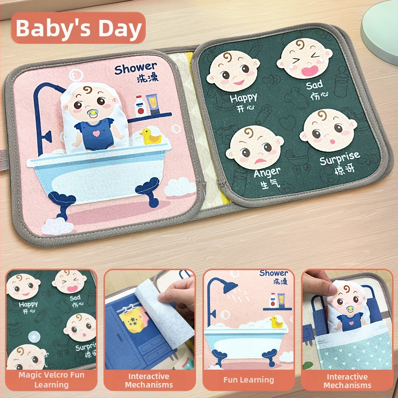 Atsparus ašaroms medžiaginis sąsiuvinis, plaunamas medžiaginis sąsiuvinis, kramtomas ankstyvojo ugdymo žaislas kūdikiams 6–12 mėnesių