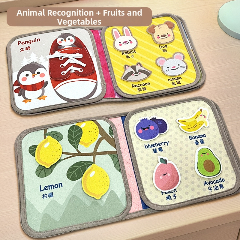 Atsparus ašaroms medžiaginis sąsiuvinis, plaunamas medžiaginis sąsiuvinis, kramtomas ankstyvojo ugdymo žaislas kūdikiams 6–12 mėnesių