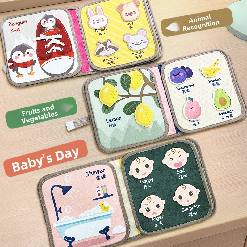 Atsparus ašaroms medžiaginis sąsiuvinis, plaunamas medžiaginis sąsiuvinis, kramtomas ankstyvojo ugdymo žaislas kūdikiams 6–12 mėnesių