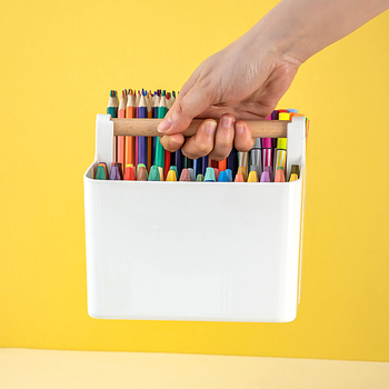 Φορητό κουτί αποθήκευσης χαρτικών για φοιτητές, κουτί αποθήκευσης μαρκαδόρων χρώματος, κουτί οργάνωσης διαμερίσματος στυλό μεγάλης χωρητικότητας
