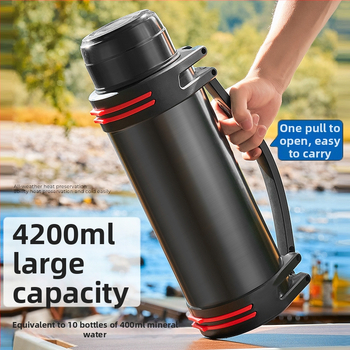 Didelės talpos kelioninis termosas, atnaujintas iš 316 nerūdijančio plieno, šilto vandens butelis, nešiojamas automobilio vandens puodelis, skirtas buitiniam naudojimui lauke.