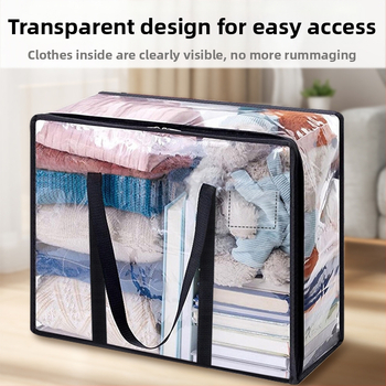 Prenosné úložné vrecko z PVC priehľadnej prikrývky, odolné voči vlhkosti a prachu, 20 hodvábnych úložných vreciek na prikrývky s veľkou kapacitou