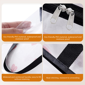 Φορητή τσάντα αποθήκευσης παπλώματος PVC Διαφανής τσάντα αποθήκευσης ανθεκτική στην υγρασία, ανθεκτική στη σκόνη 20 τσάντες παπλώματος μεταφοράς από μετάξι Μεγάλη χωρητικότητα