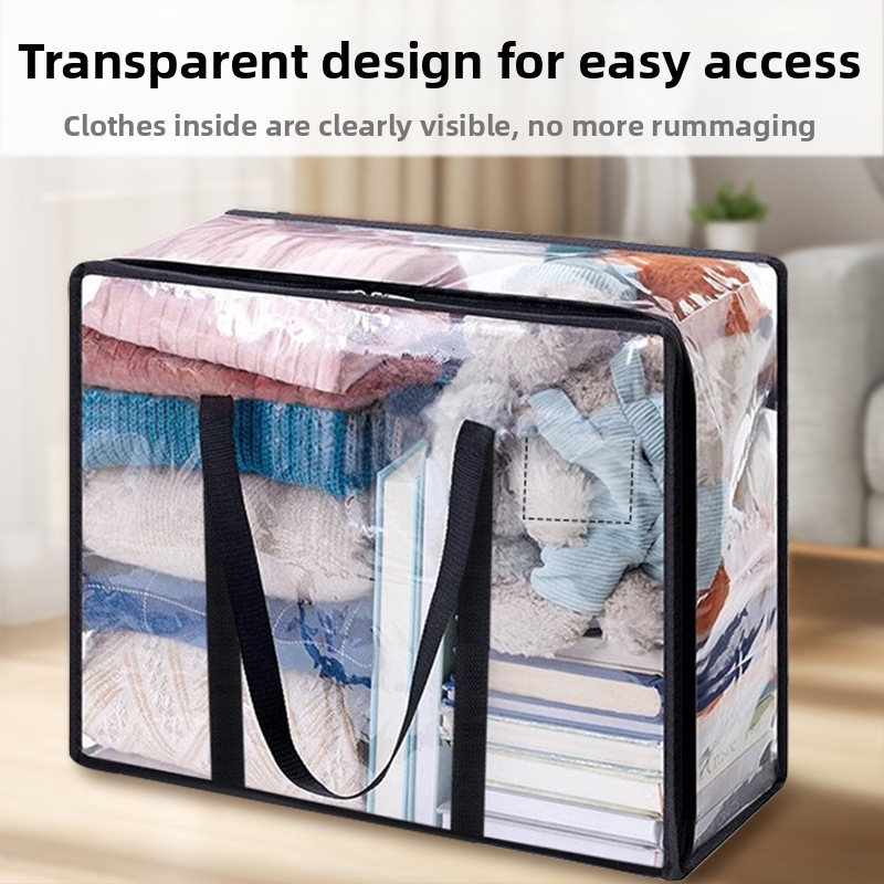 Prenosné úložné vrecko z PVC priehľadnej prikrývky, odolné voči vlhkosti a prachu, 20 hodvábnych úložných vreciek na prikrývky s veľkou kapacitou