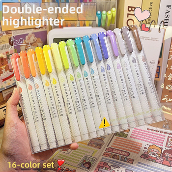 Dvigalvis žymeklis, aukštos kokybės, 30 spalvų, kostiumo žymėjimo, raktų žymeklis, studentų spalvų rašysenos rašiklis