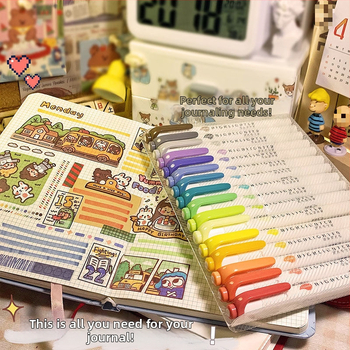 Dvigalvis žymeklis, aukštos kokybės, 30 spalvų, kostiumo žymėjimo, raktų žymeklis, studentų spalvų rašysenos rašiklis