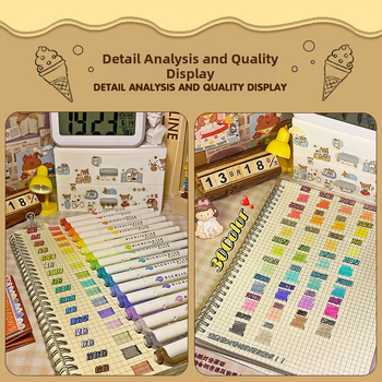 Dvigalvis žymeklis, aukštos kokybės, 30 spalvų, kostiumo žymėjimo, raktų žymeklis, studentų spalvų rašysenos rašiklis