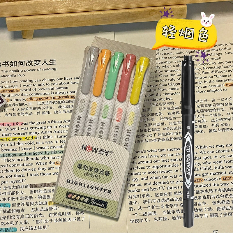 Dvigalvis žymeklis, aukštos kokybės, 30 spalvų, kostiumo žymėjimo, raktų žymeklis, studentų spalvų rašysenos rašiklis