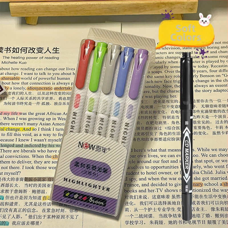 Dvigalvis žymeklis, aukštos kokybės, 30 spalvų, kostiumo žymėjimo, raktų žymeklis, studentų spalvų rašysenos rašiklis