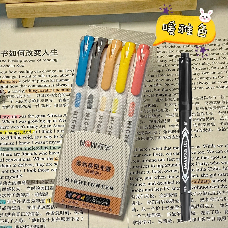 Dvigalvis žymeklis, aukštos kokybės, 30 spalvų, kostiumo žymėjimo, raktų žymeklis, studentų spalvų rašysenos rašiklis