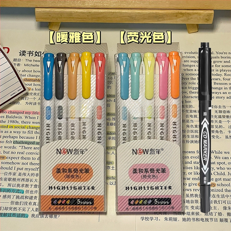 Dvigalvis žymeklis, aukštos kokybės, 30 spalvų, kostiumo žymėjimo, raktų žymeklis, studentų spalvų rašysenos rašiklis