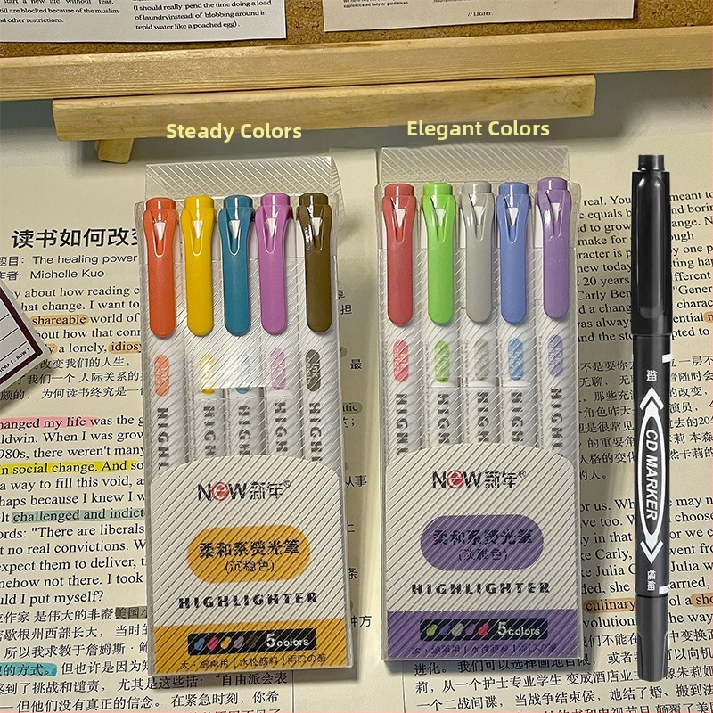 Dvigalvis žymeklis, aukštos kokybės, 30 spalvų, kostiumo žymėjimo, raktų žymeklis, studentų spalvų rašysenos rašiklis