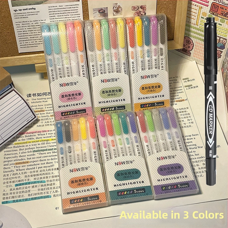 Dvigalvis žymeklis, aukštos kokybės, 30 spalvų, kostiumo žymėjimo, raktų žymeklis, studentų spalvų rašysenos rašiklis