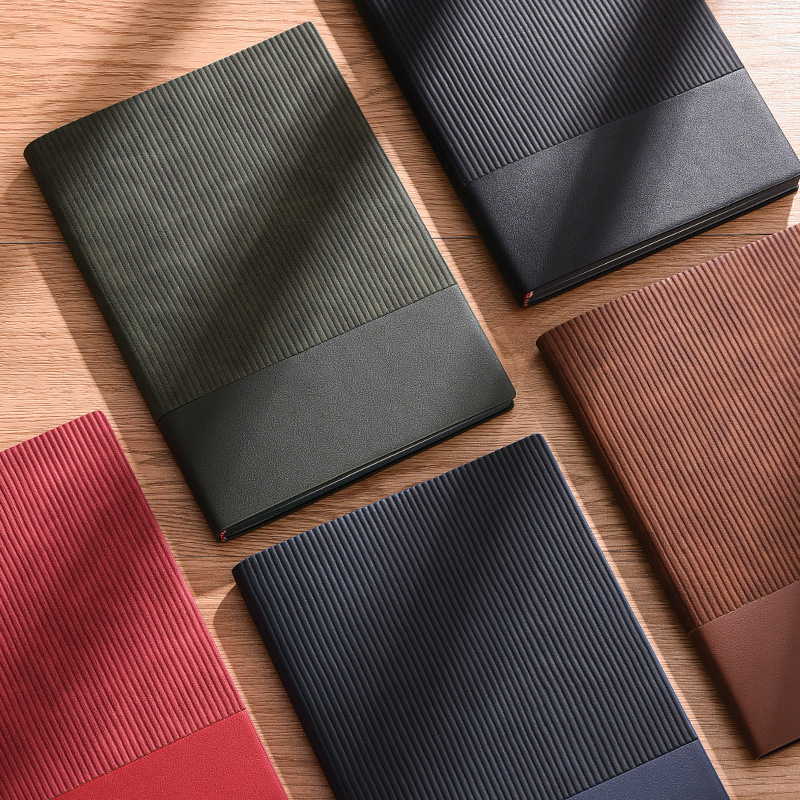 Vrhunski dvobojni blok za pisanje od umjetne kože, poslovni set bilježnica A5, jednostavan poklon kutija