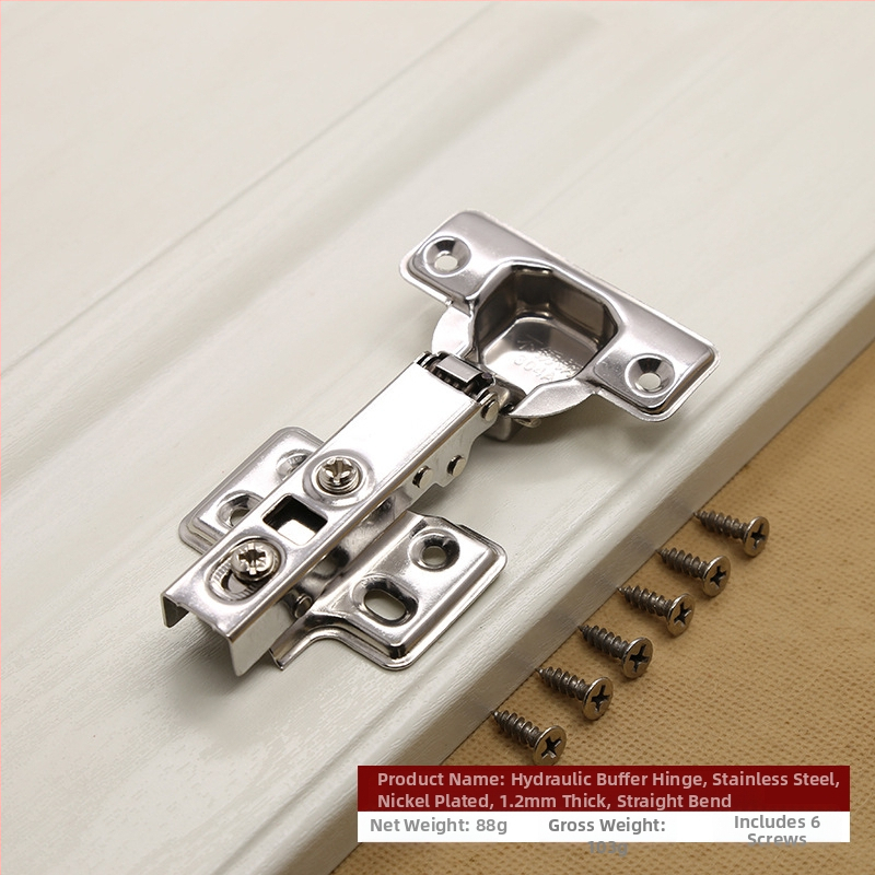 Hidrauliski buferējoša nerūsējošā tērauda eņģe, slēpta 180 grādu skapja durvju locīšana, lidmašīnas eņģe, LED gaismas rūpnīcas tiešā pārdošana