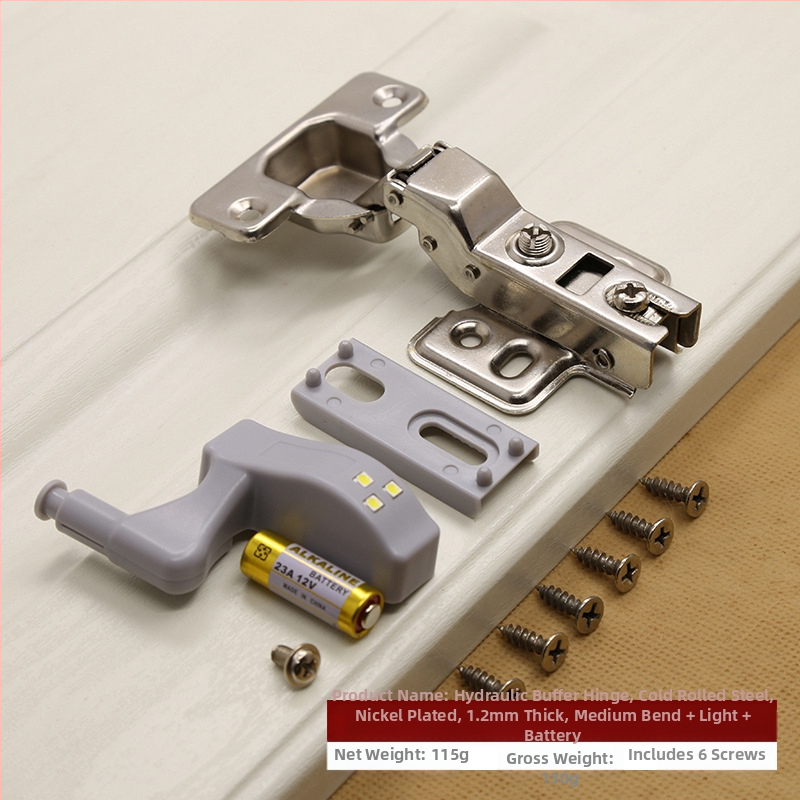 Hidrauliski buferējoša nerūsējošā tērauda eņģe, slēpta 180 grādu skapja durvju locīšana, lidmašīnas eņģe, LED gaismas rūpnīcas tiešā pārdošana