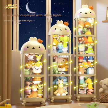 Πολύ μεγάλος κουβάς αποθήκευσης κούκλας με φερμουάρ, βελούδινος κουβάς κούκλας, διαφανής, παιδικός κουβάς αποθήκευσης παιχνιδιών κούκλας