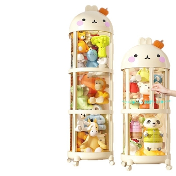 Πολύ μεγάλος κουβάς αποθήκευσης κούκλας με φερμουάρ, βελούδινος κουβάς κούκλας, διαφανής, παιδικός κουβάς αποθήκευσης παιχνιδιών κούκλας