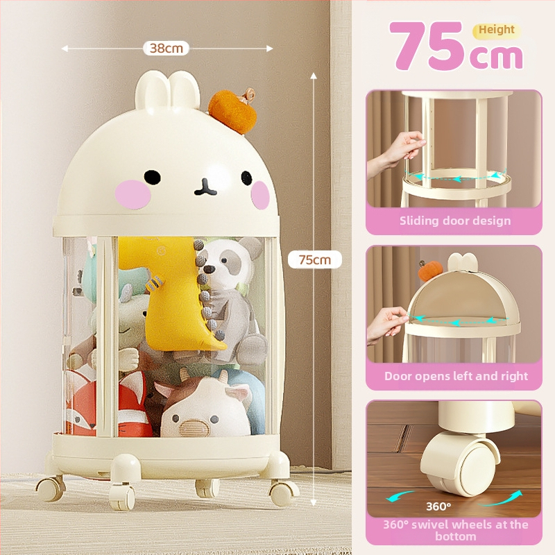 Extra veľké vedro na bábiky so zipsom, plyšové vedro na bábiky, priehľadné detské vedro na bábiky, úložný artefakt na hračky