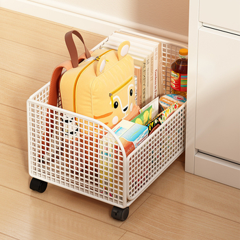 Ράφι αποθήκευσης σχολικής τσάντας, τοποθέτηση βιβλίου στην τάξη μαθητών, αφαιρούμενο καλάθι αποθήκευσης τροχαλιών κάτω από τη βάση αποθήκευσης επιτραπέζιων βιβλίων