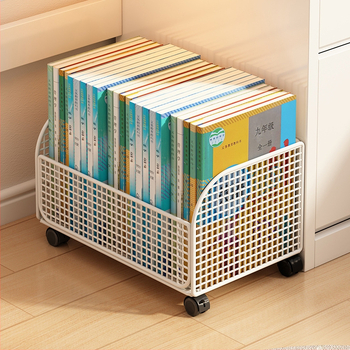 Ράφι αποθήκευσης σχολικής τσάντας, τοποθέτηση βιβλίου στην τάξη μαθητών, αφαιρούμενο καλάθι αποθήκευσης τροχαλιών κάτω από τη βάση αποθήκευσης επιτραπέζιων βιβλίων