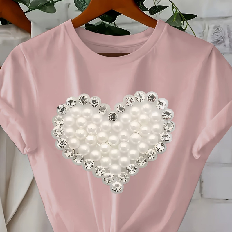 Tricou de vară cu mânecă scurtă pentru femei, croială slim fit - Negru, casual