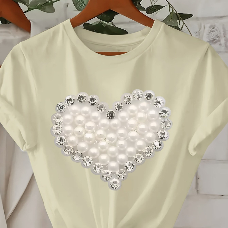 Tricou de vară cu mânecă scurtă pentru femei, croială slim fit - Negru, casual