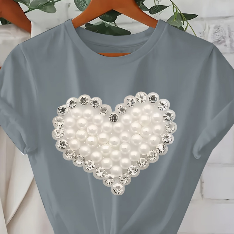 Tricou de vară cu mânecă scurtă pentru femei, croială slim fit - Negru, casual