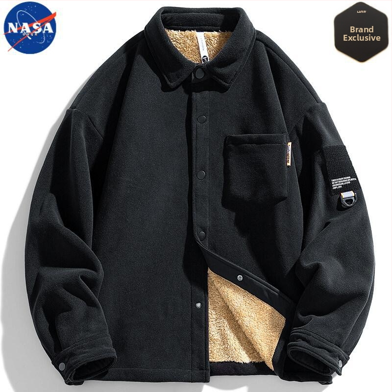 NASA aukštos kokybės, madinga prekės ženklo amerikietiško stiliaus šilta striukė vyrams, pavasario, rudens ir žiemos trijų viename berankovis gobtuvas su gobtuvu