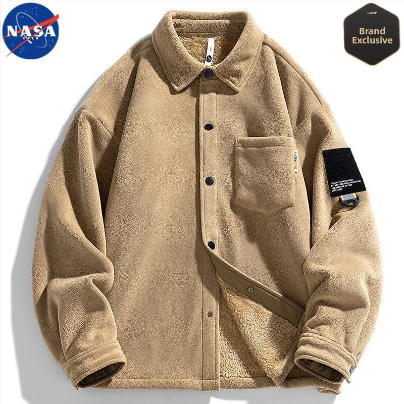 NASA aukštos kokybės, madinga prekės ženklo amerikietiško stiliaus šilta striukė vyrams, pavasario, rudens ir žiemos trijų viename berankovis gobtuvas su gobtuvu