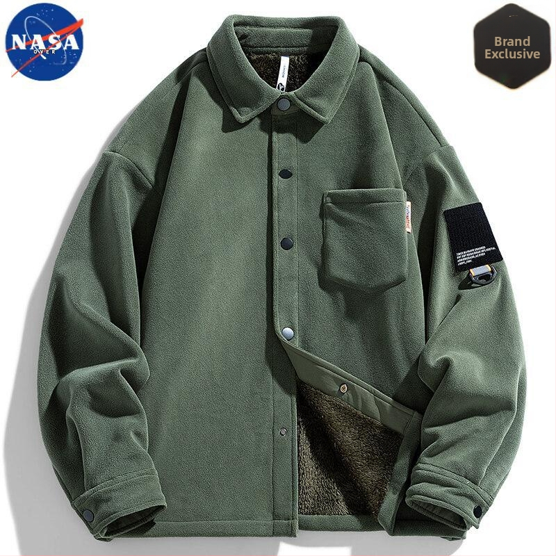 NASA aukštos kokybės, madinga prekės ženklo amerikietiško stiliaus šilta striukė vyrams, pavasario, rudens ir žiemos trijų viename berankovis gobtuvas su gobtuvu