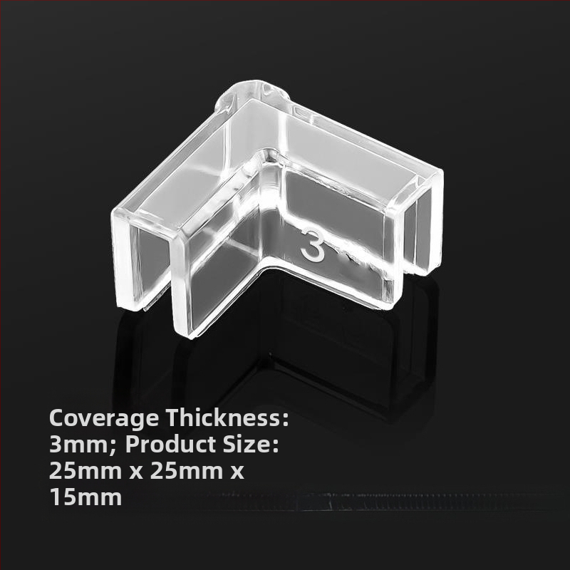 Läbipaistev kaitsekate nurgakaitsmetega, elastne klaasist kokkupõrkevastane täisnurkne pehme akrüülist kolmnurkne kalapaak lastele