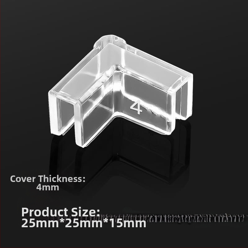 Läbipaistev kaitsekate nurgakaitsmetega, elastne klaasist kokkupõrkevastane täisnurkne pehme akrüülist kolmnurkne kalapaak lastele