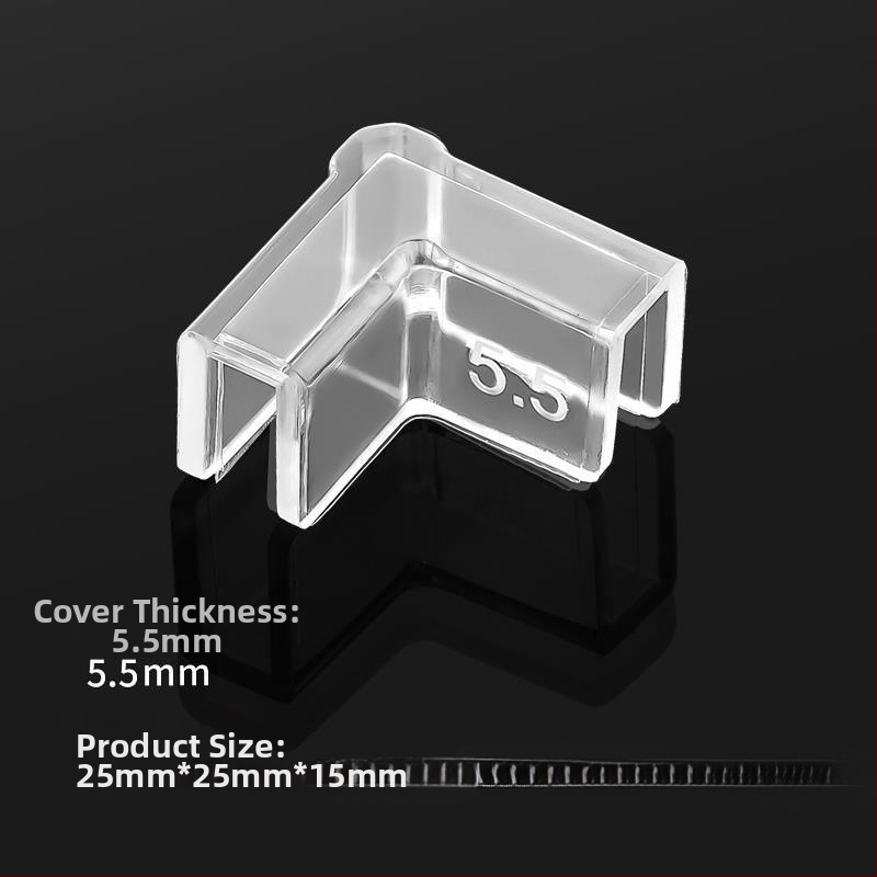 Läbipaistev kaitsekate nurgakaitsmetega, elastne klaasist kokkupõrkevastane täisnurkne pehme akrüülist kolmnurkne kalapaak lastele