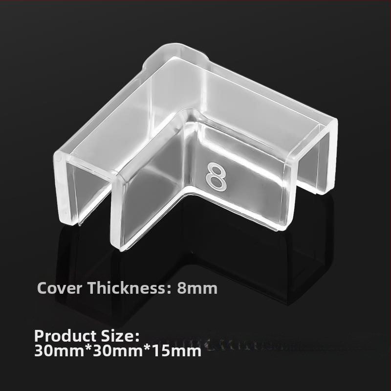 Läbipaistev kaitsekate nurgakaitsmetega, elastne klaasist kokkupõrkevastane täisnurkne pehme akrüülist kolmnurkne kalapaak lastele