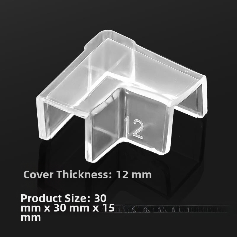 Läbipaistev kaitsekate nurgakaitsmetega, elastne klaasist kokkupõrkevastane täisnurkne pehme akrüülist kolmnurkne kalapaak lastele