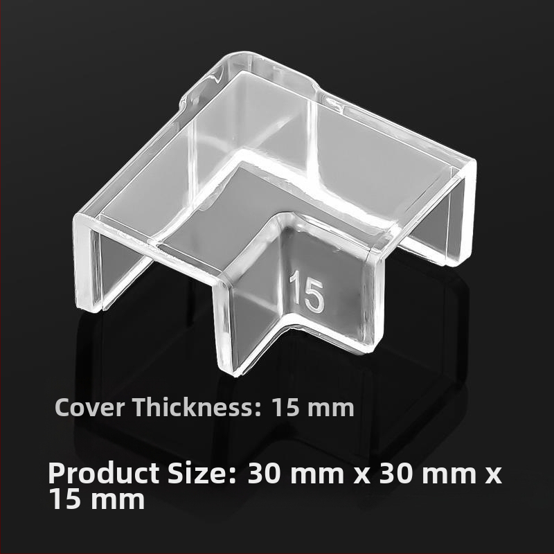 Läbipaistev kaitsekate nurgakaitsmetega, elastne klaasist kokkupõrkevastane täisnurkne pehme akrüülist kolmnurkne kalapaak lastele