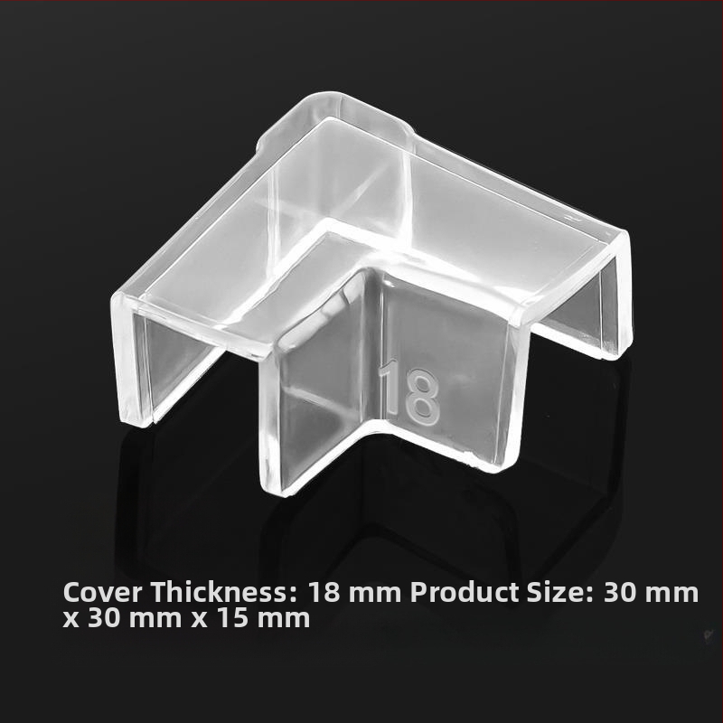 Läbipaistev kaitsekate nurgakaitsmetega, elastne klaasist kokkupõrkevastane täisnurkne pehme akrüülist kolmnurkne kalapaak lastele